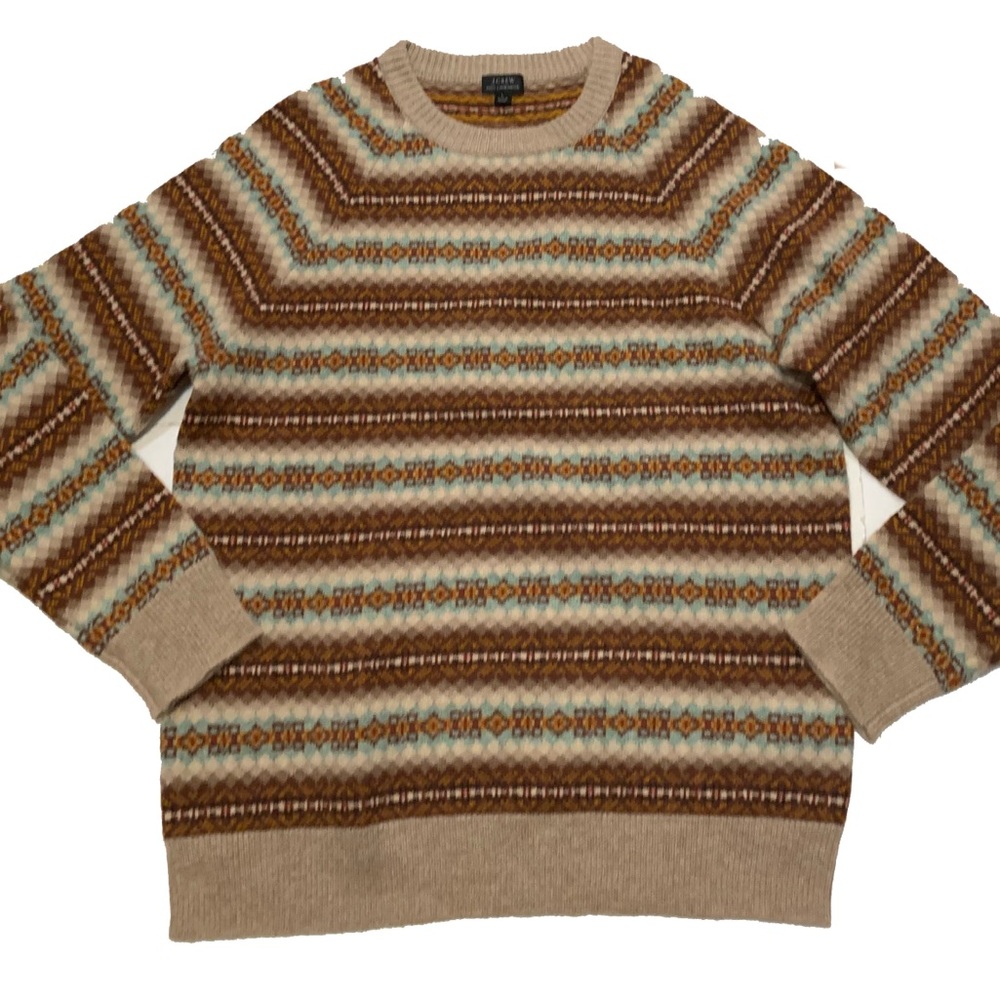 J. Crew Men's Multicolor Wool Crewneck Sweater